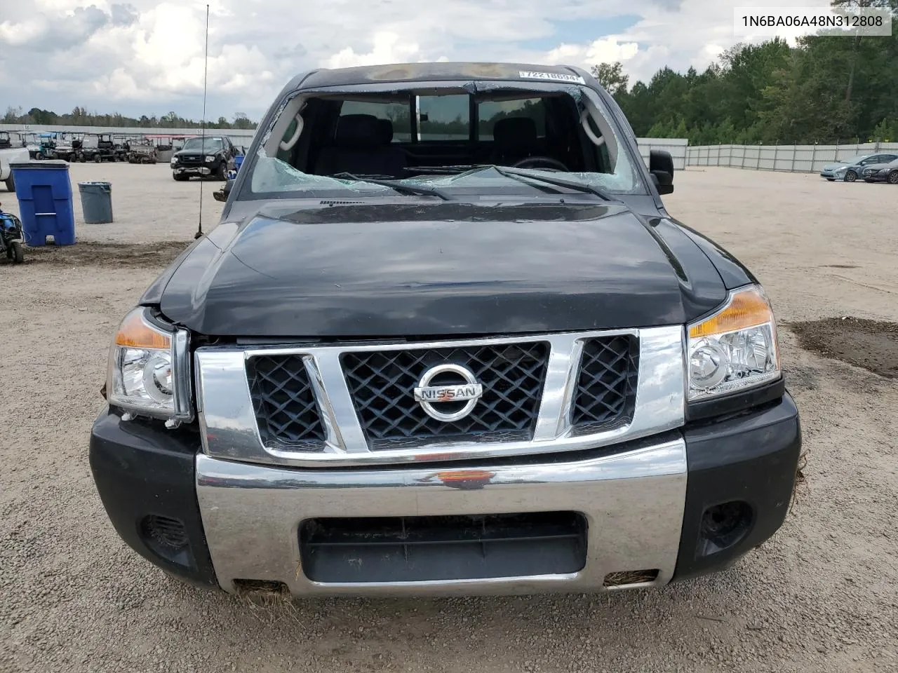 2008 Nissan Titan Xe VIN: 1N6BA06A48N312808 Lot: 72218694