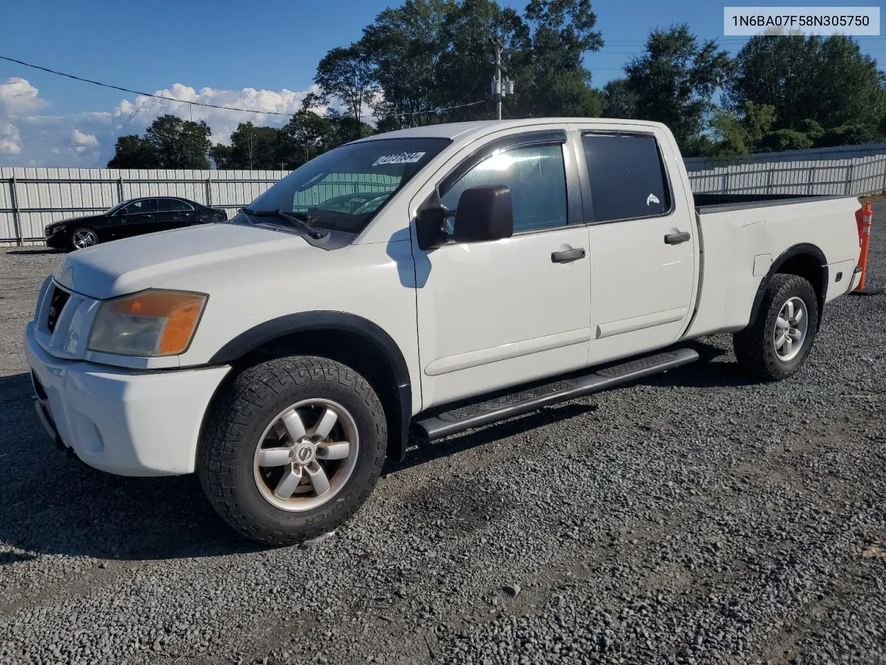 2008 Nissan Titan Xe VIN: 1N6BA07F58N305750 Lot: 72731584