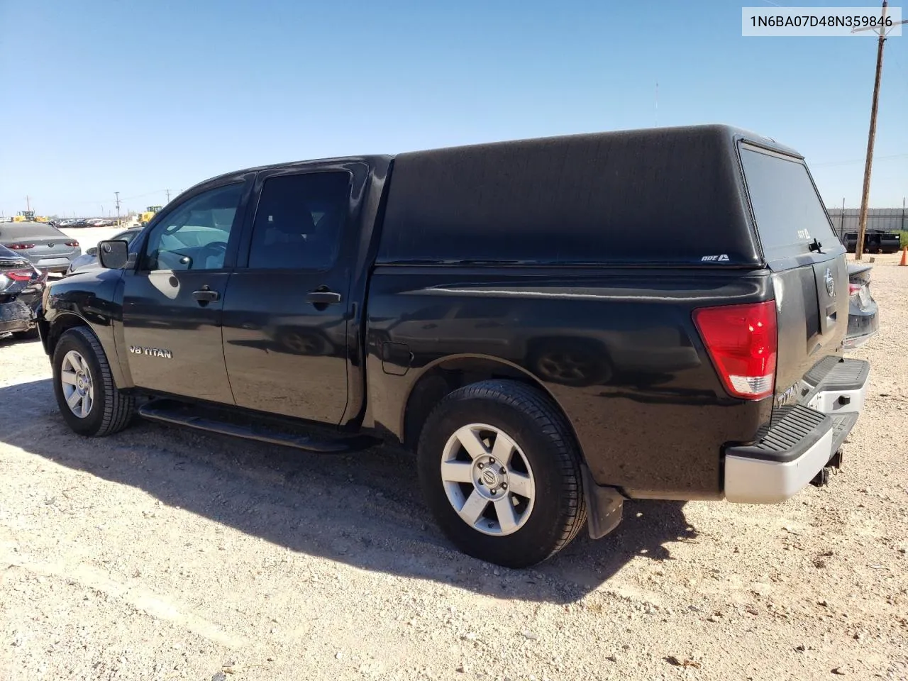 2008 Nissan Titan Xe VIN: 1N6BA07D48N359846 Lot: 73344524