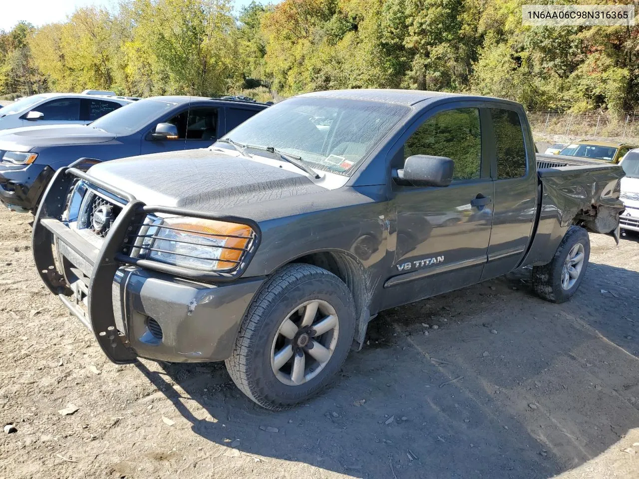 2008 Nissan Titan Xe VIN: 1N6AA06C98N316365 Lot: 74769614