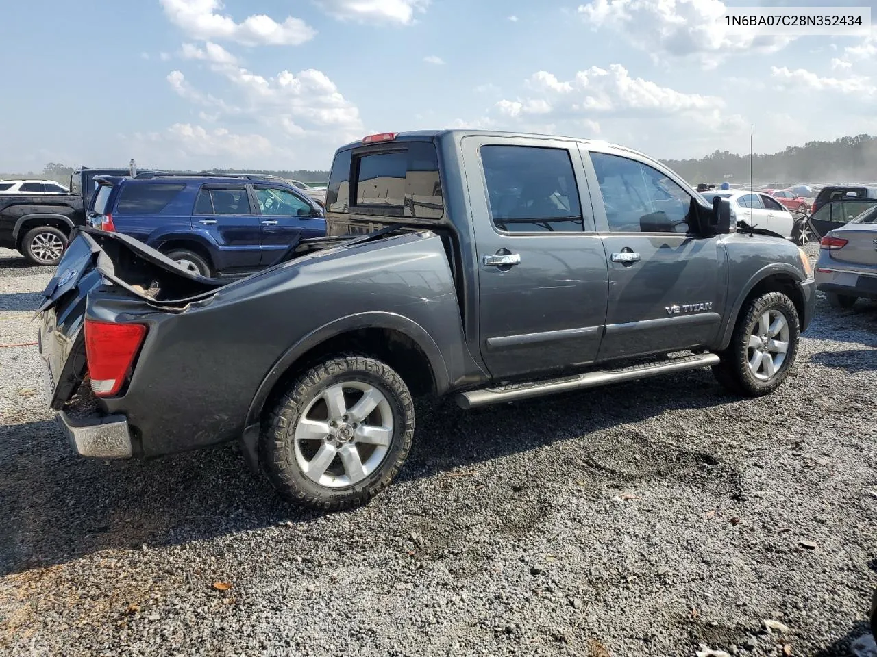 2008 Nissan Titan Xe VIN: 1N6BA07C28N352434 Lot: 75161984