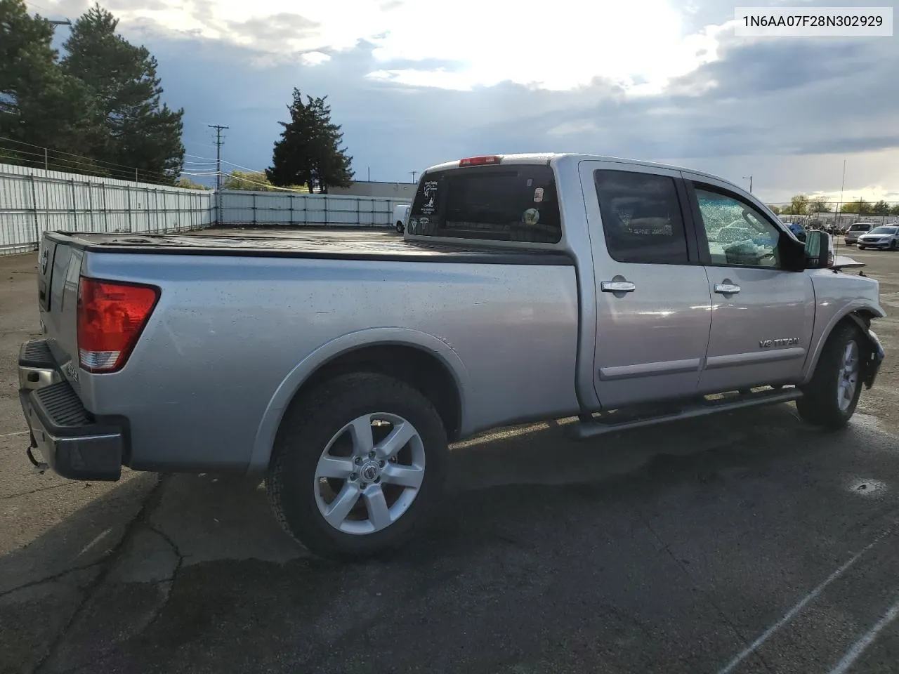 2008 Nissan Titan Xe VIN: 1N6AA07F28N302929 Lot: 76127284