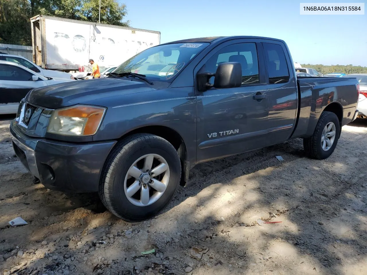 2008 Nissan Titan Xe VIN: 1N6BA06A18N315584 Lot: 76809024