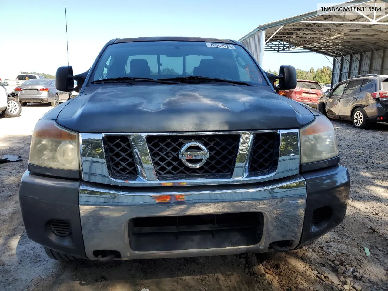 2008 Nissan Titan Xe VIN: 1N6BA06A18N315584 Lot: 76809024