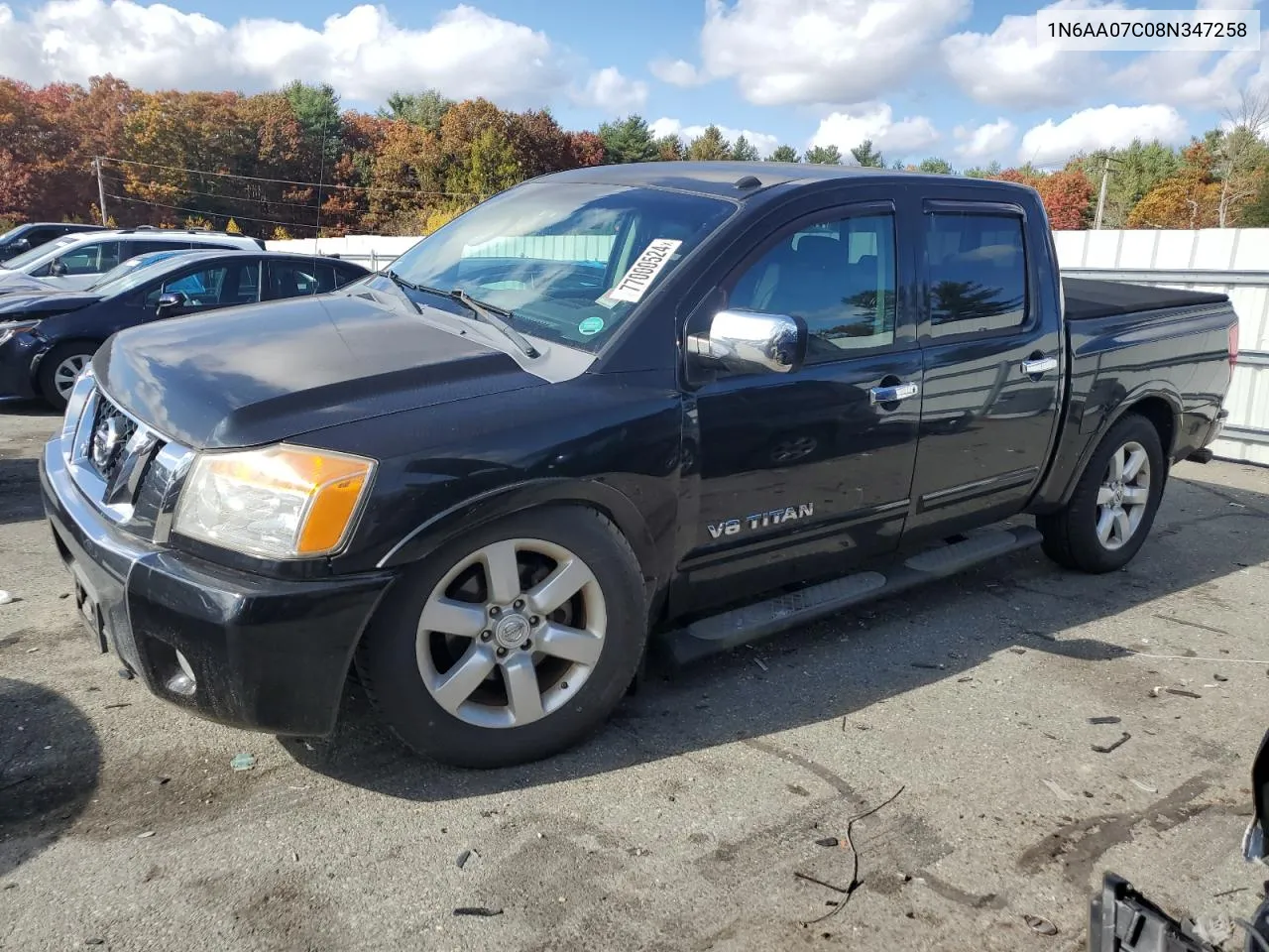 2008 Nissan Titan Xe VIN: 1N6AA07C08N347258 Lot: 77000524