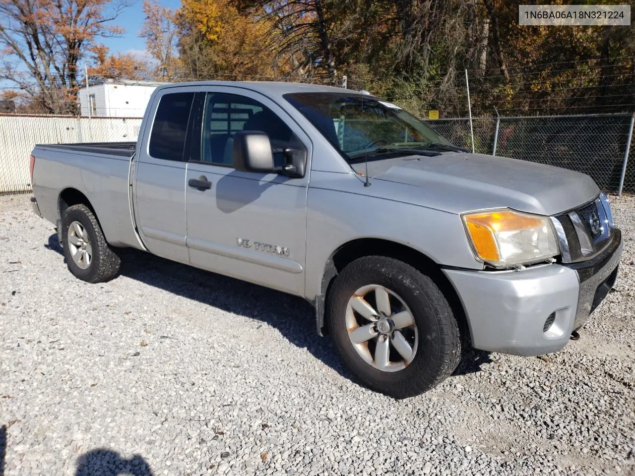 2008 Nissan Titan Xe VIN: 1N6BA06A18N321224 Lot: 77647054