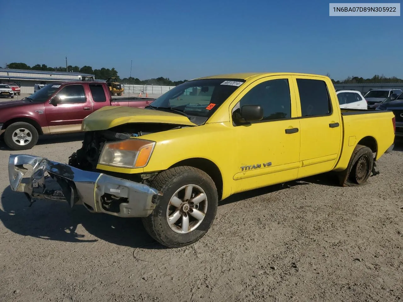 2009 Nissan Titan Xe VIN: 1N6BA07D89N305922 Lot: 66912014