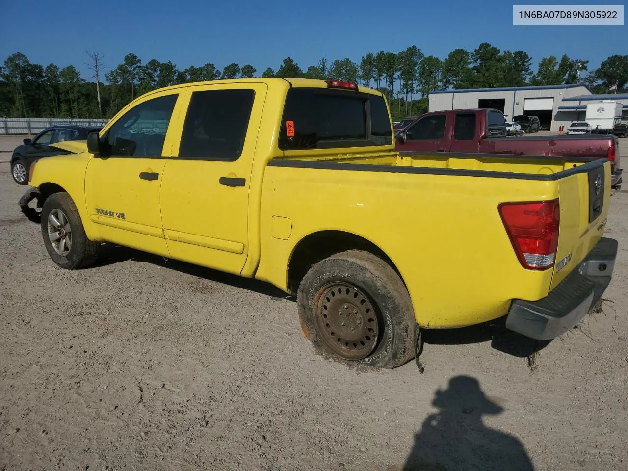 2009 Nissan Titan Xe VIN: 1N6BA07D89N305922 Lot: 66912014