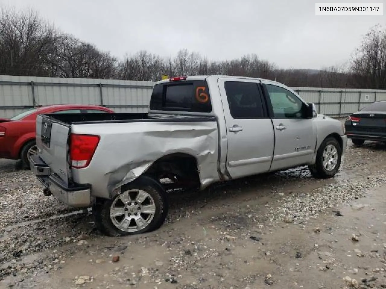 2009 Nissan Titan Xe VIN: 1N6BA07D59N301147 Lot: 69692324