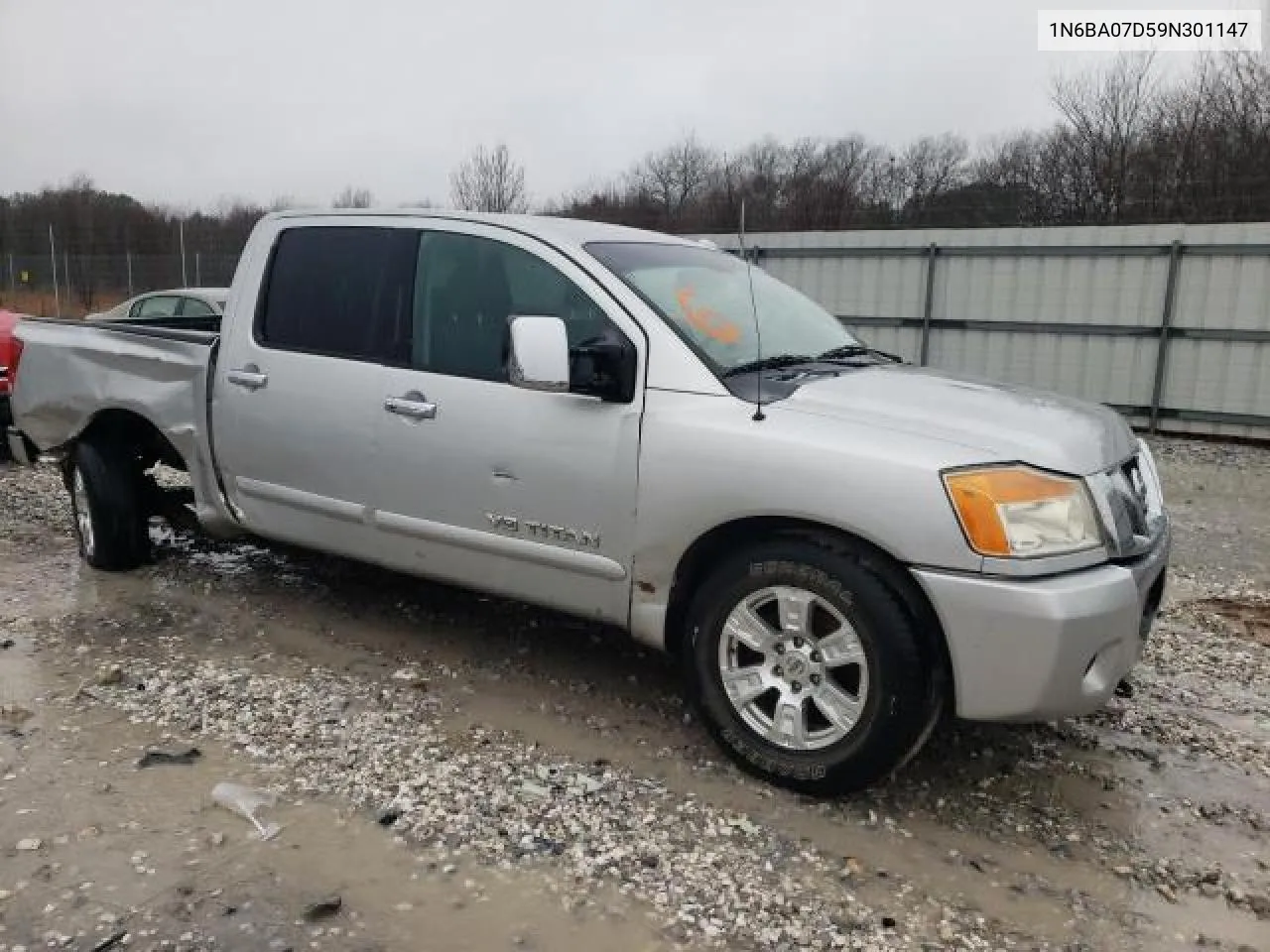 2009 Nissan Titan Xe VIN: 1N6BA07D59N301147 Lot: 69692324