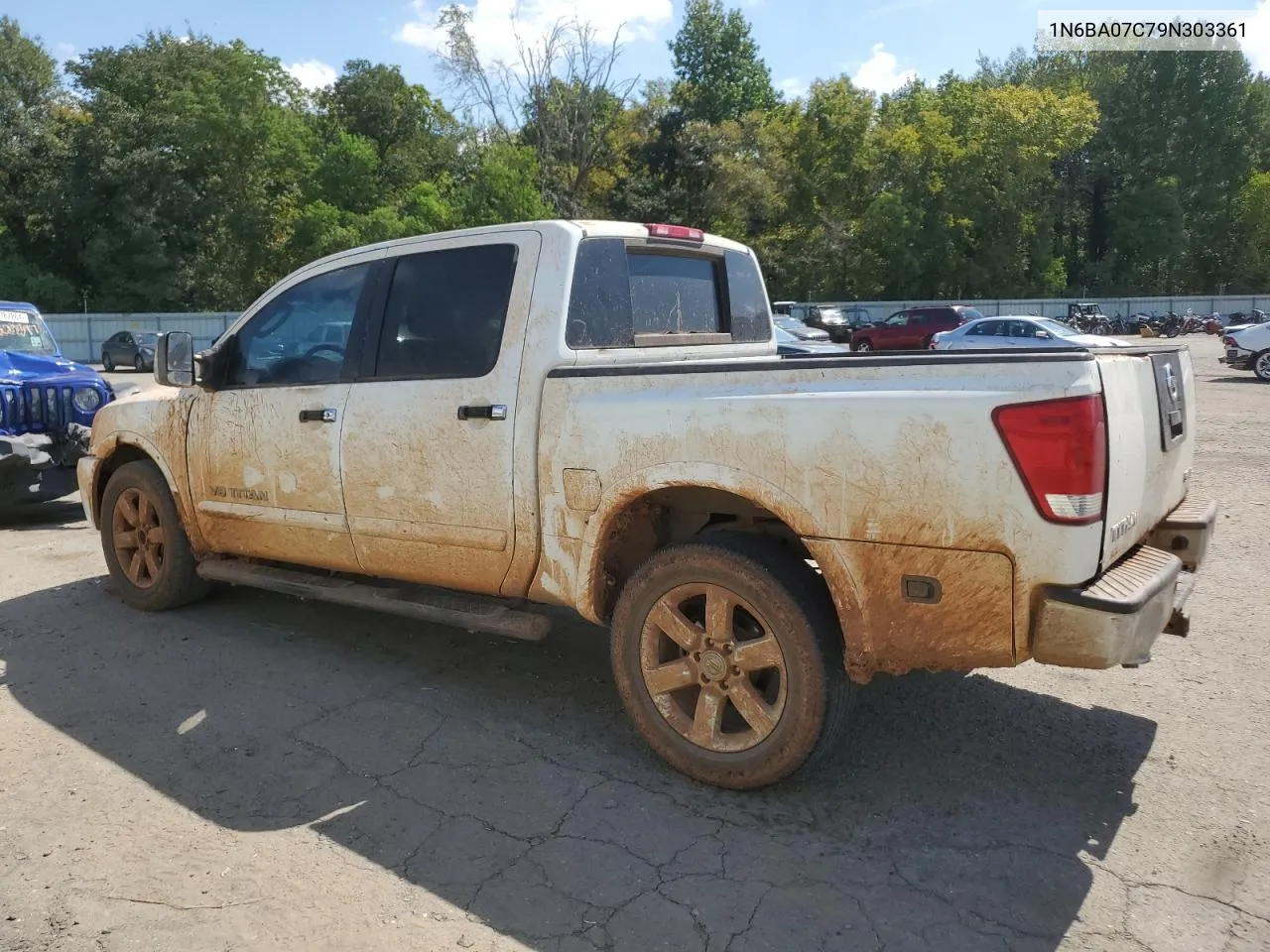 2009 Nissan Titan Xe VIN: 1N6BA07C79N303361 Lot: 71182244