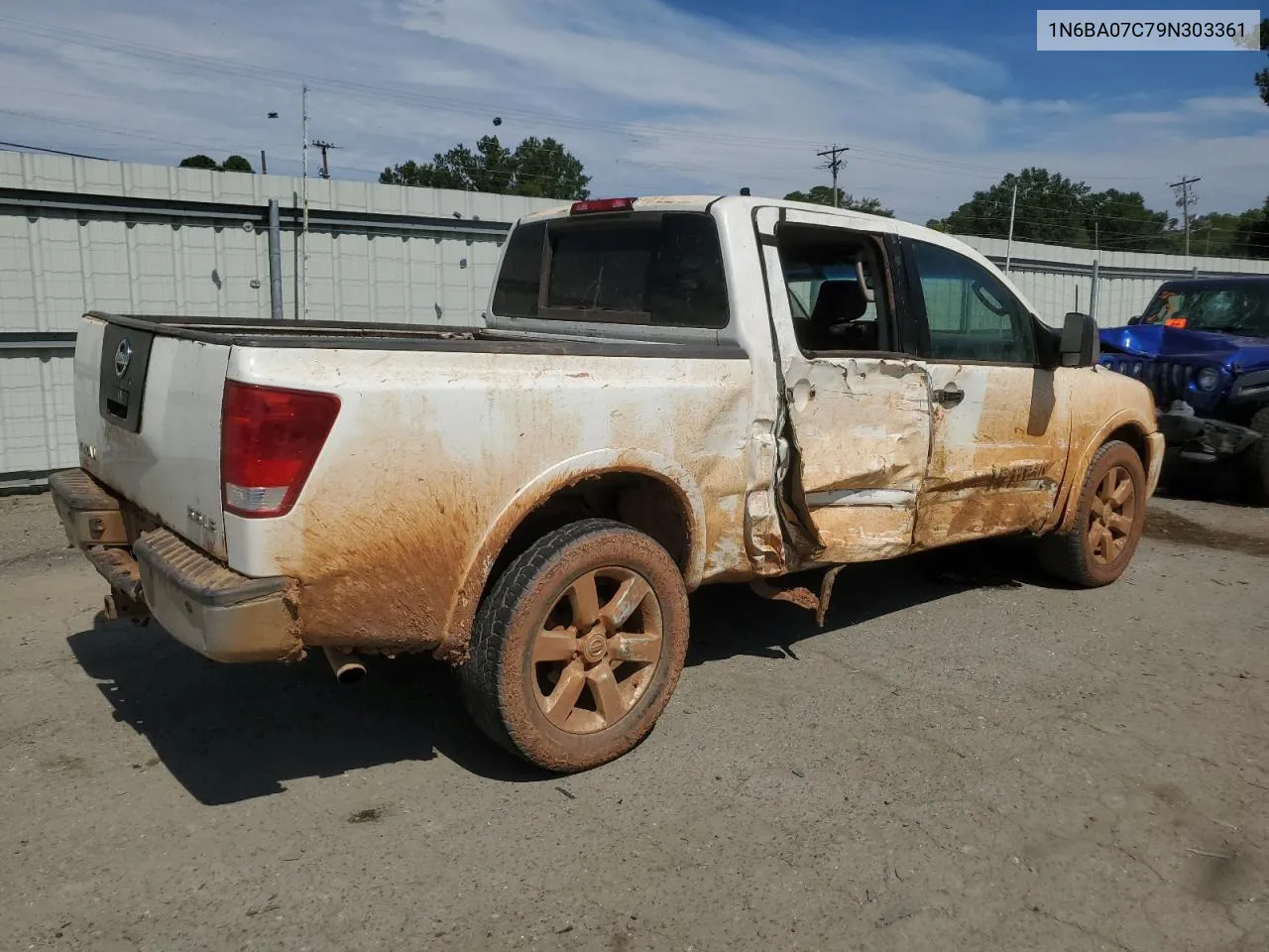 2009 Nissan Titan Xe VIN: 1N6BA07C79N303361 Lot: 71182244