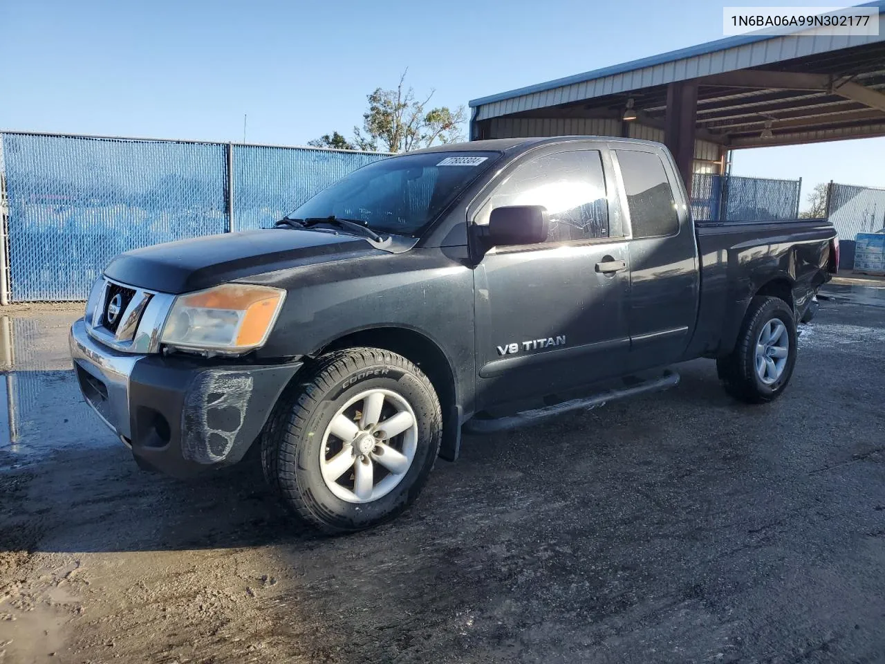 2009 Nissan Titan Xe VIN: 1N6BA06A99N302177 Lot: 77803304