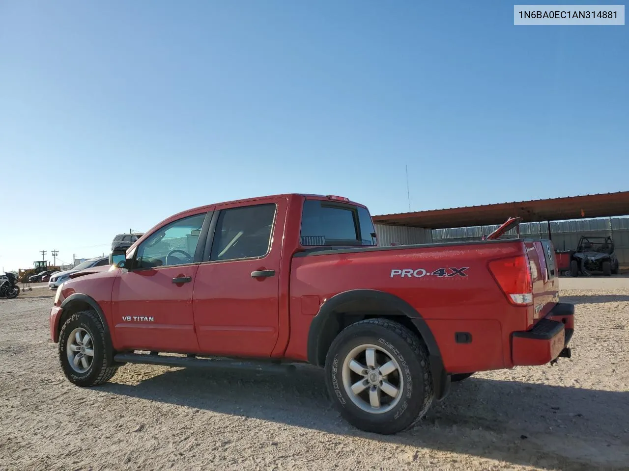 2010 Nissan Titan Xe VIN: 1N6BA0EC1AN314881 Lot: 60512564