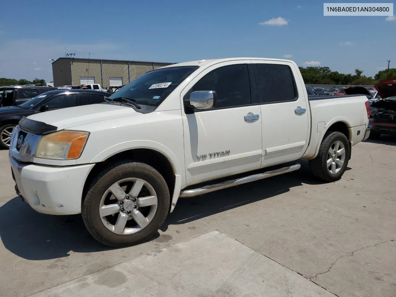 2010 Nissan Titan Xe VIN: 1N6BA0ED1AN304800 Lot: 67090274