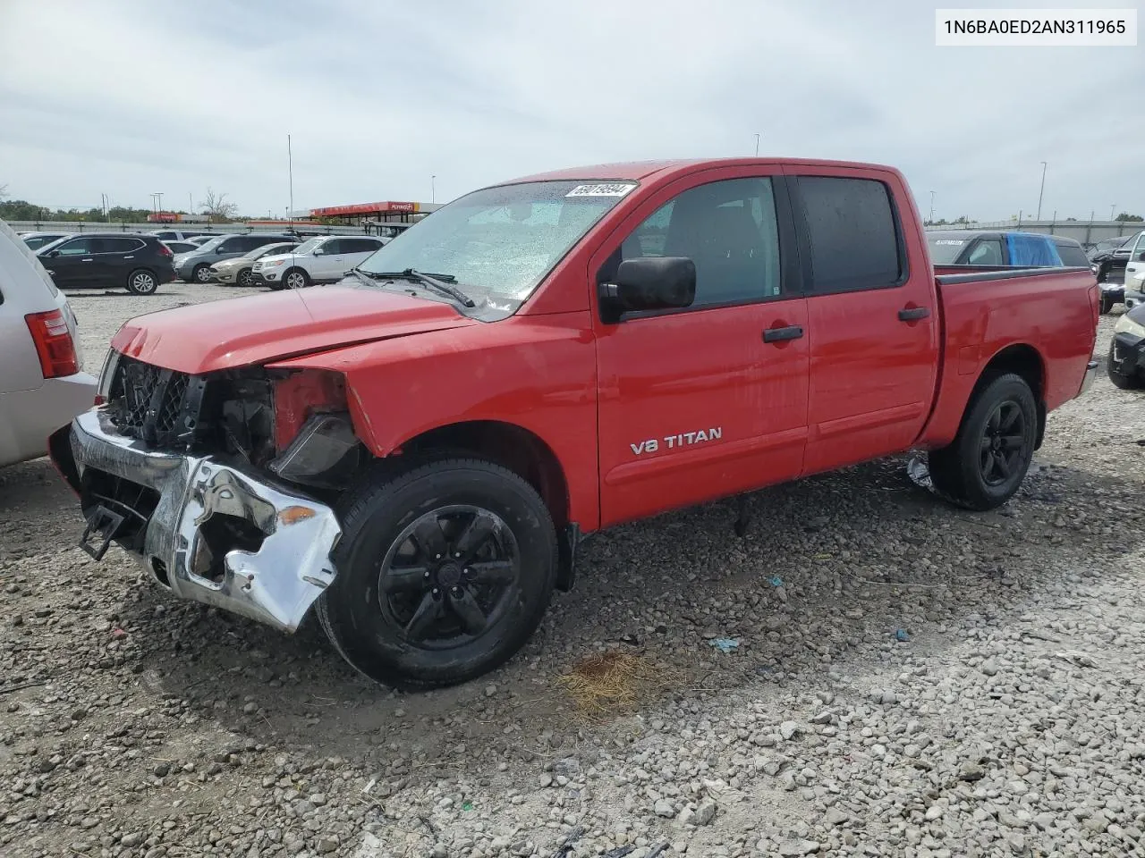 2010 Nissan Titan Xe VIN: 1N6BA0ED2AN311965 Lot: 69019594