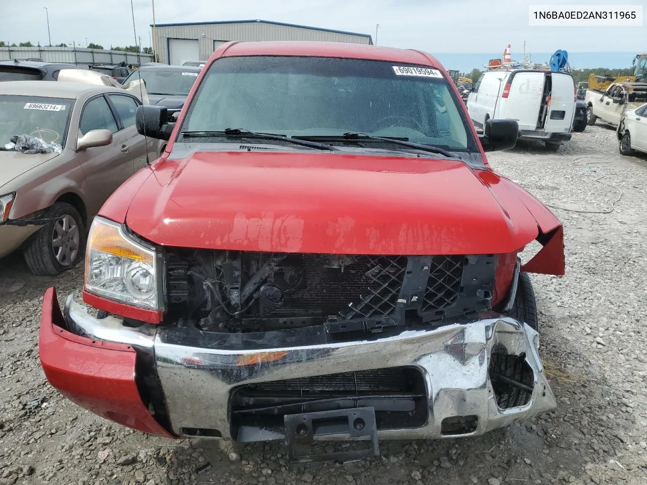 2010 Nissan Titan Xe VIN: 1N6BA0ED2AN311965 Lot: 69019594