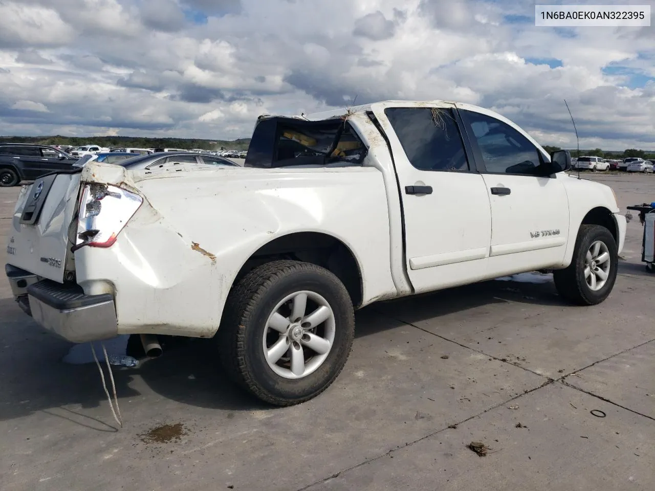 2010 Nissan Titan Xe VIN: 1N6BA0EK0AN322395 Lot: 71051984