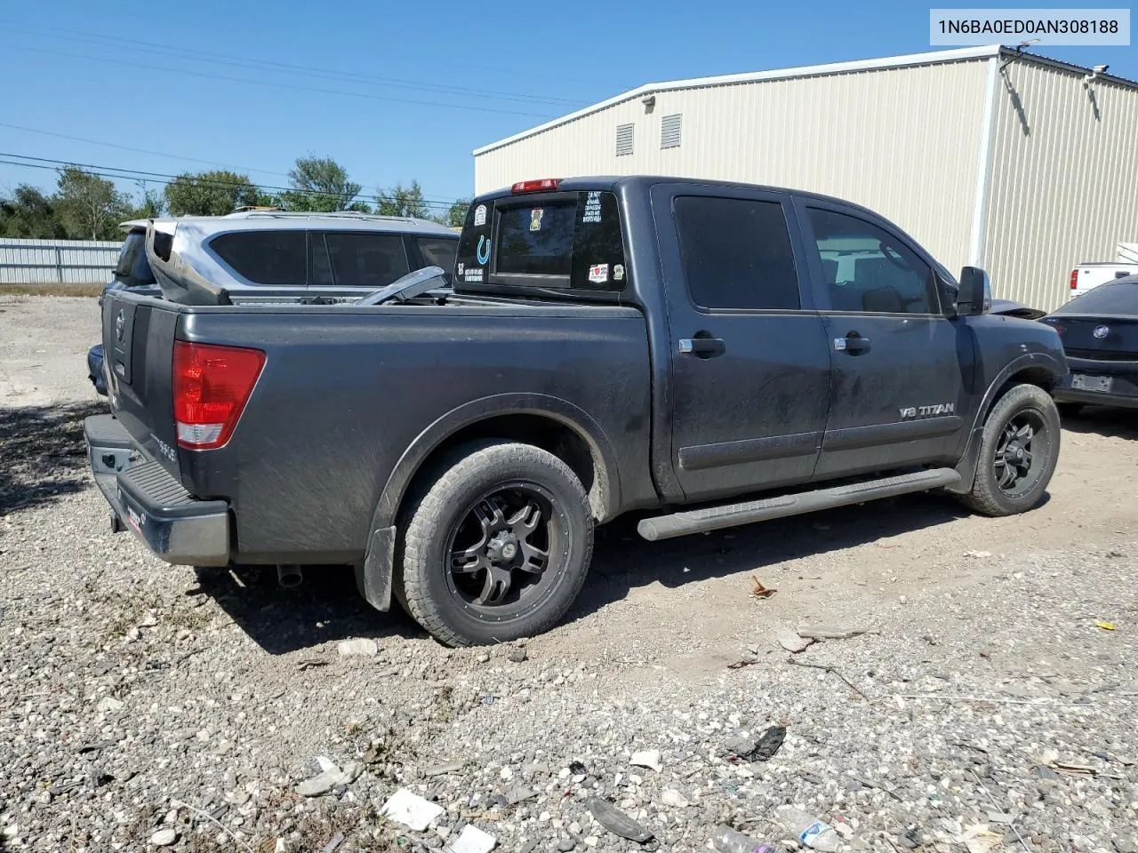 2010 Nissan Titan Xe VIN: 1N6BA0ED0AN308188 Lot: 75006714