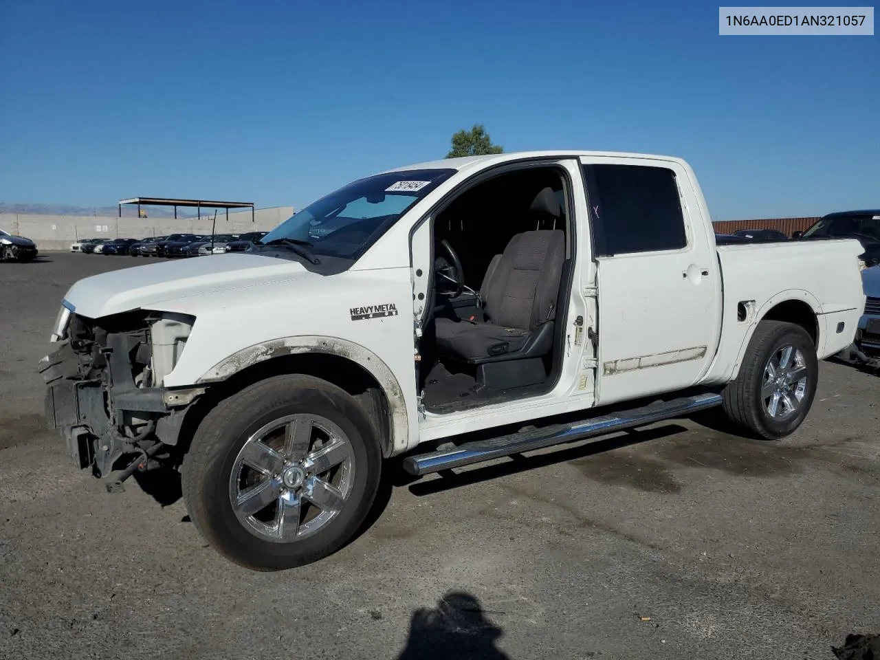 2010 Nissan Titan Xe VIN: 1N6AA0ED1AN321057 Lot: 75018454