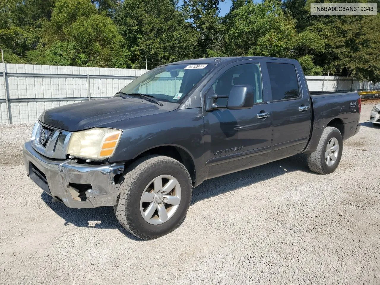 2010 Nissan Titan Xe VIN: 1N6BA0EC8AN319348 Lot: 76112944