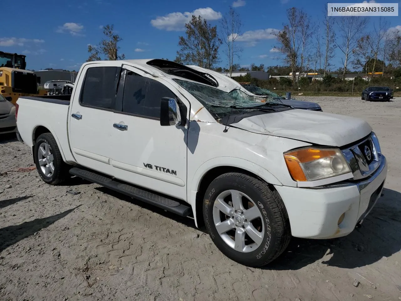 2010 Nissan Titan Xe VIN: 1N6BA0ED3AN315085 Lot: 77416824