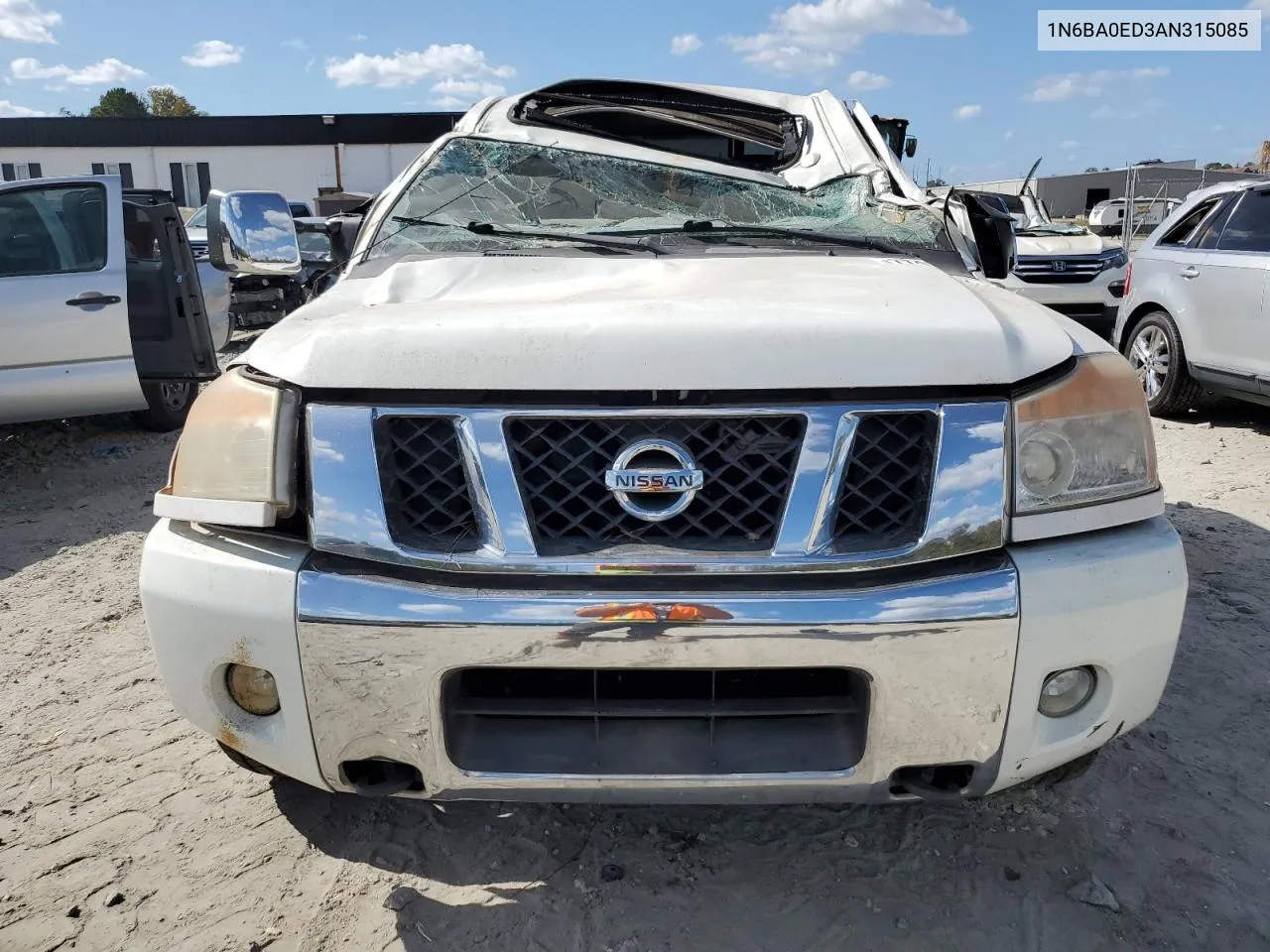 2010 Nissan Titan Xe VIN: 1N6BA0ED3AN315085 Lot: 77416824