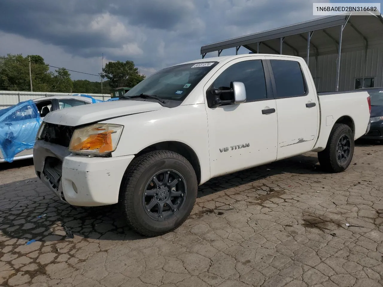 2011 Nissan Titan S VIN: 1N6BA0ED2BN316682 Lot: 66551574