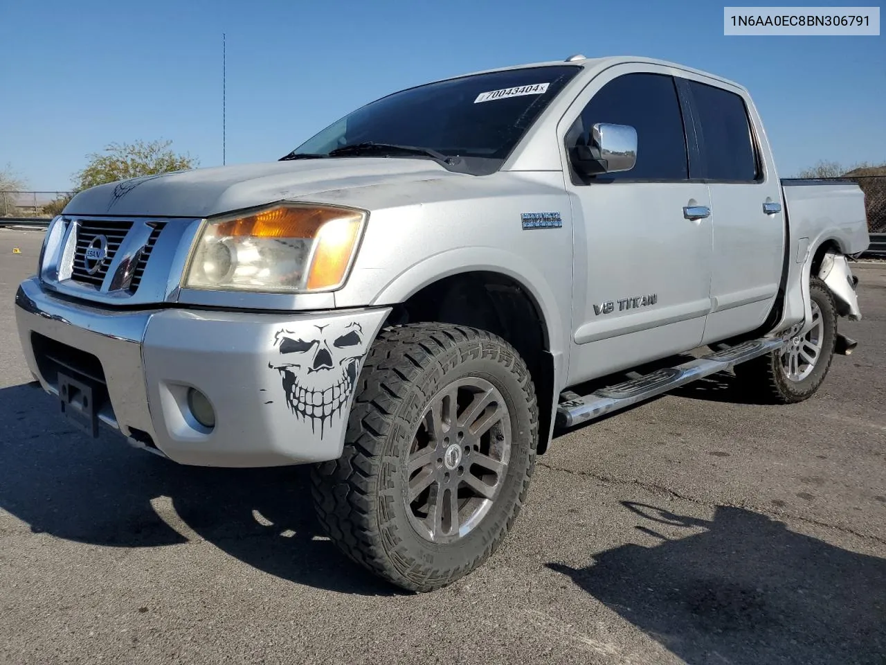 2011 Nissan Titan S VIN: 1N6AA0EC8BN306791 Lot: 70043404