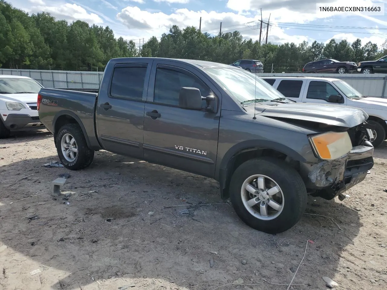 2011 Nissan Titan S VIN: 1N6BA0ECXBN316663 Lot: 70130964