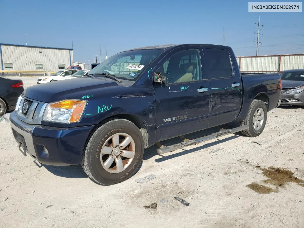 2011 Nissan Titan S VIN: 1N6BA0EK2BN302974 Lot: 74544284