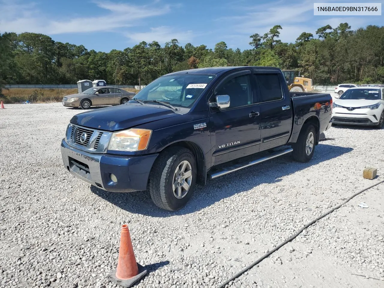 2011 Nissan Titan S VIN: 1N6BA0ED9BN317666 Lot: 76135344