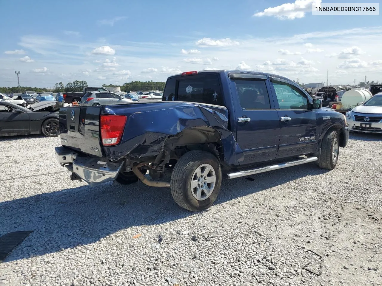 2011 Nissan Titan S VIN: 1N6BA0ED9BN317666 Lot: 76135344