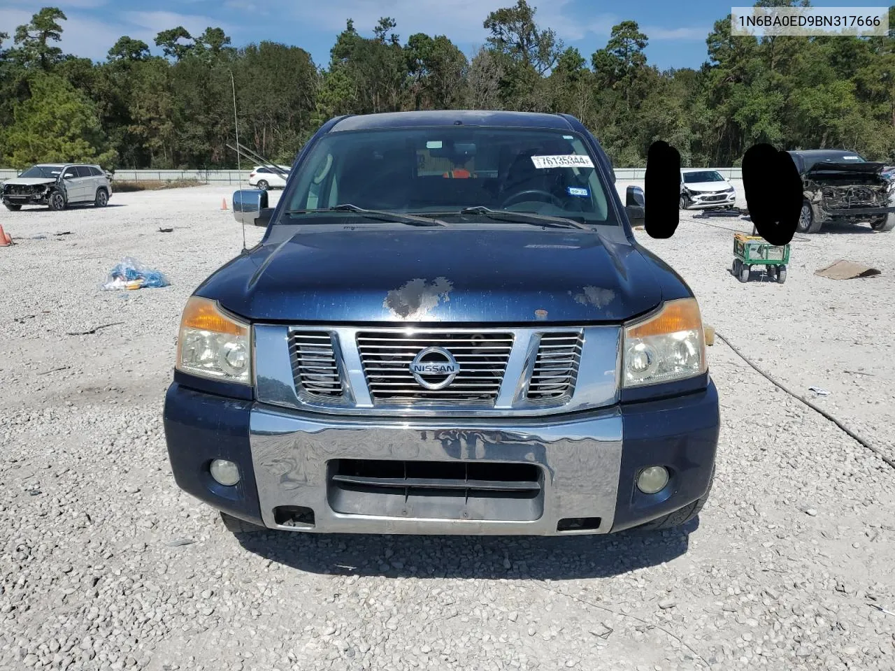 2011 Nissan Titan S VIN: 1N6BA0ED9BN317666 Lot: 76135344