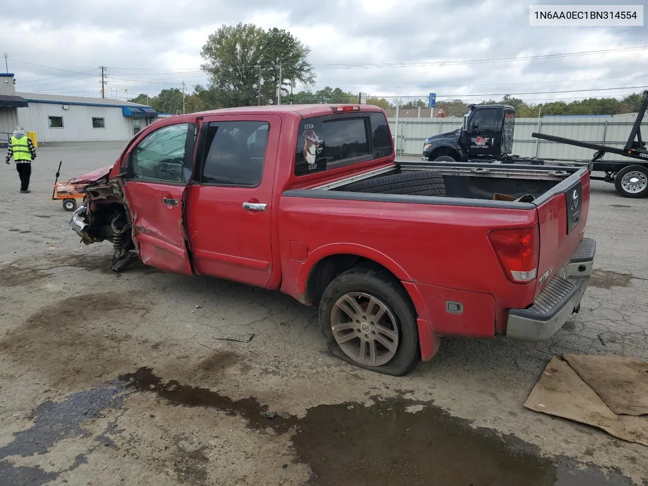 2011 Nissan Titan S VIN: 1N6AA0EC1BN314554 Lot: 77379354