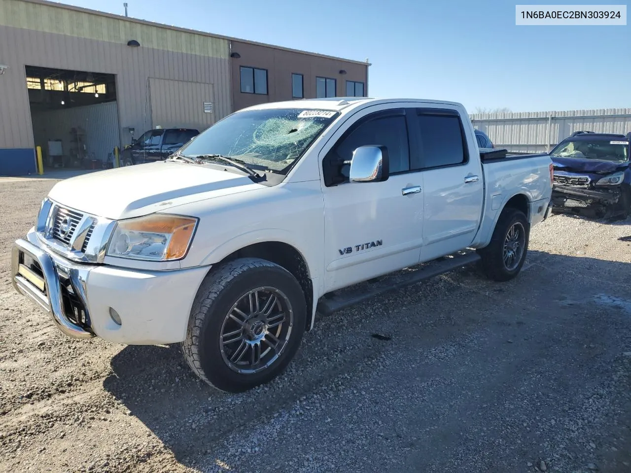 2011 Nissan Titan S VIN: 1N6BA0EC2BN303924 Lot: 80223214