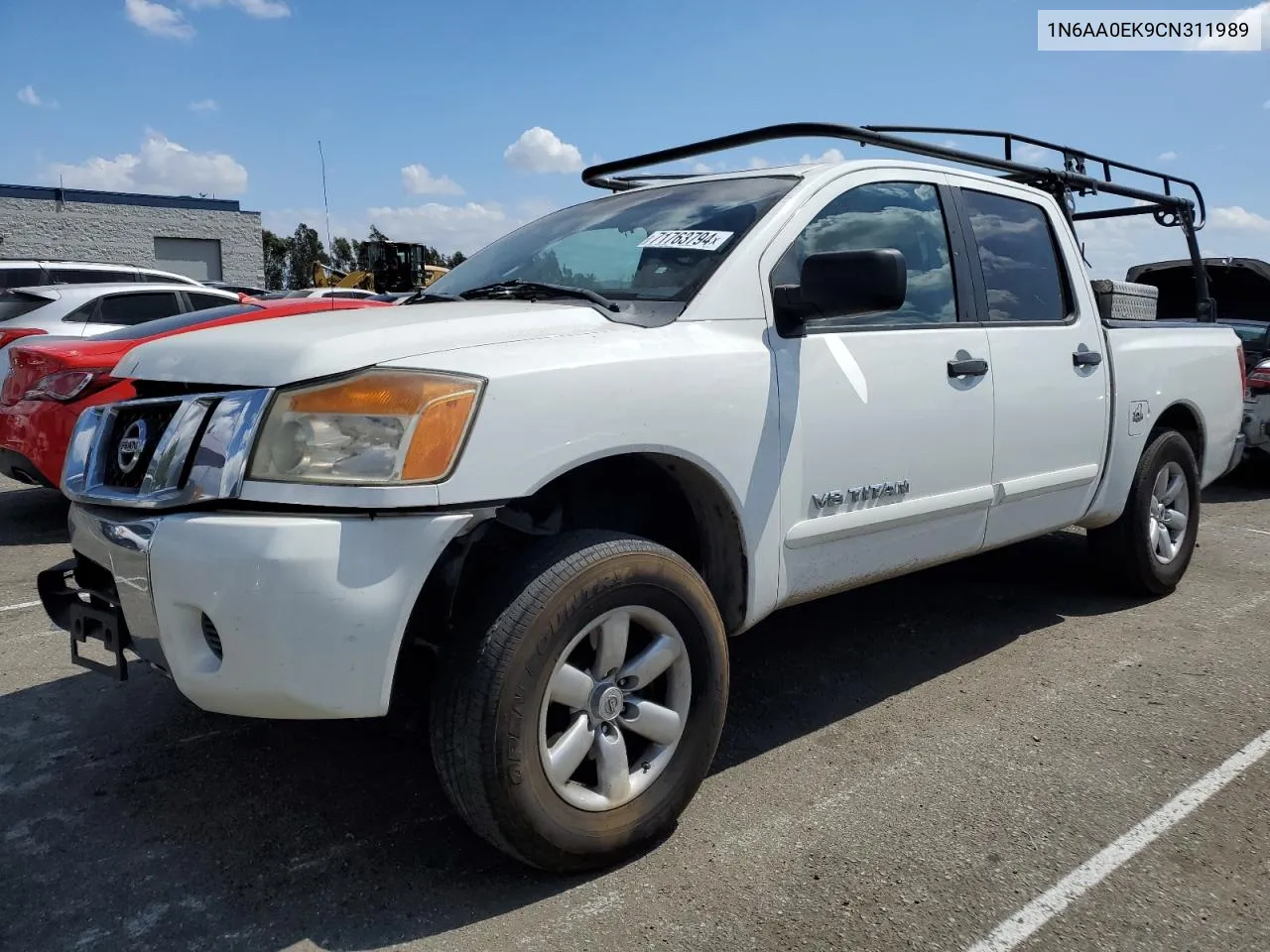 2012 Nissan Titan S VIN: 1N6AA0EK9CN311989 Lot: 71763794