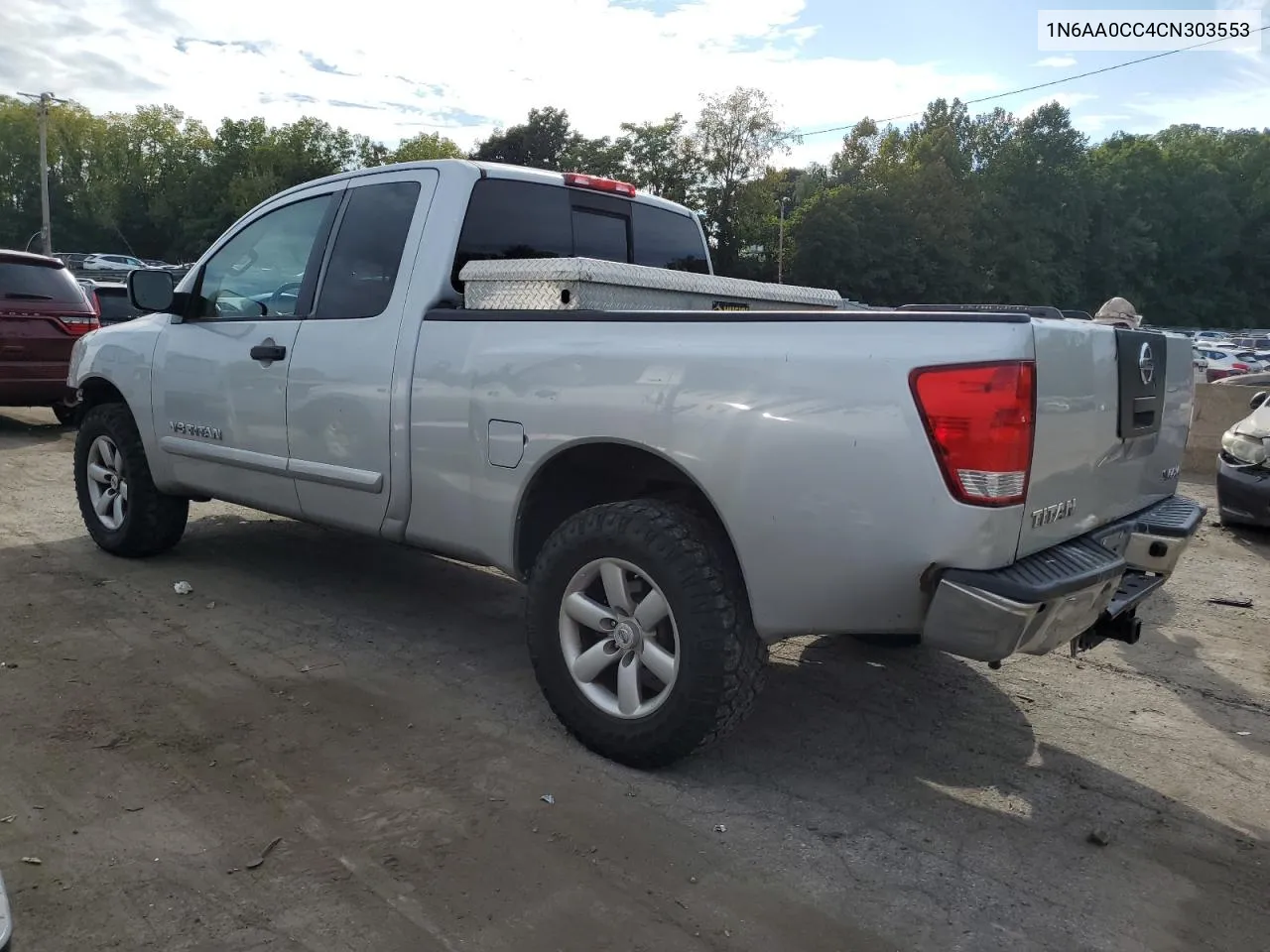 2012 Nissan Titan S VIN: 1N6AA0CC4CN303553 Lot: 71782614