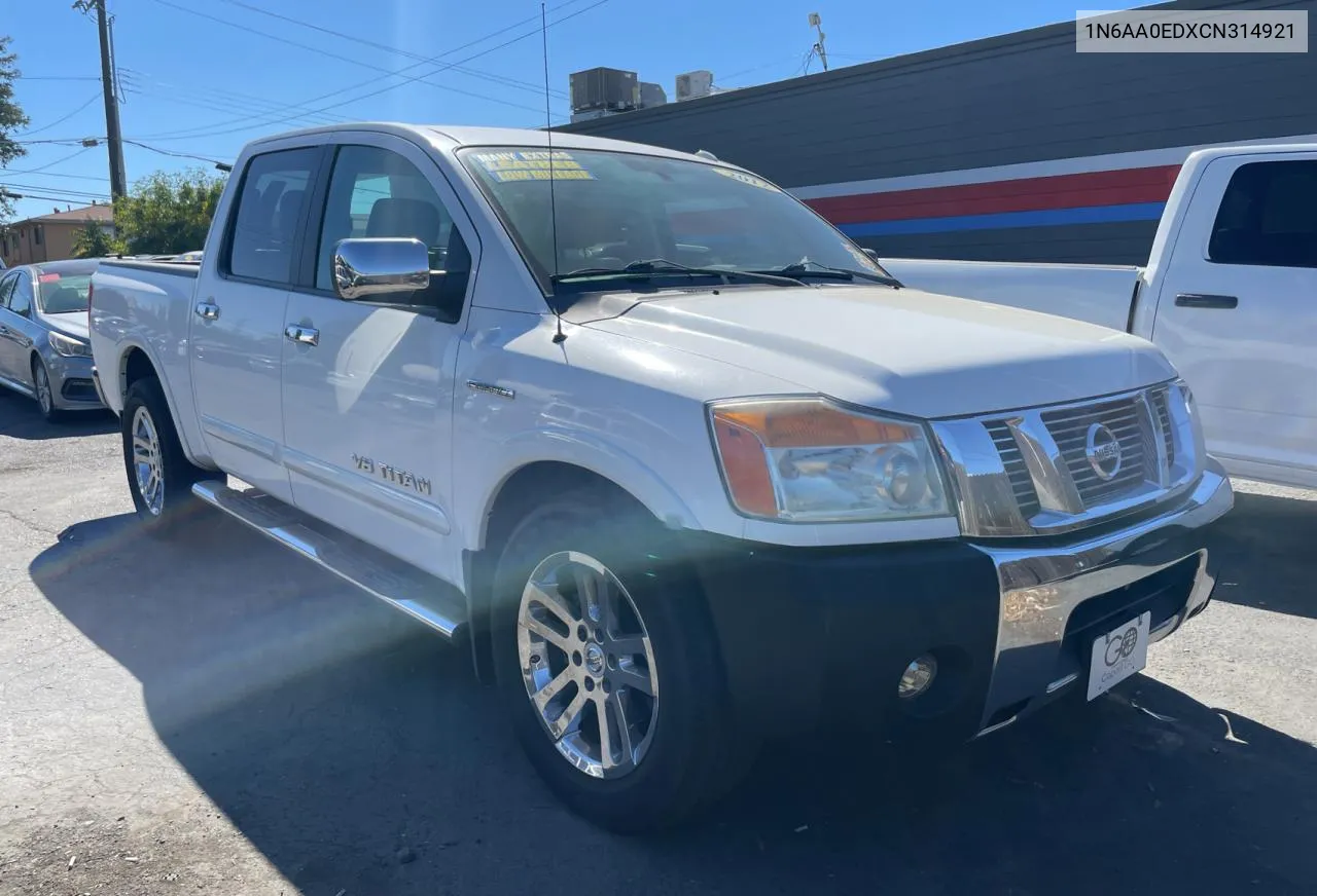 2012 Nissan Titan S VIN: 1N6AA0EDXCN314921 Lot: 73793904