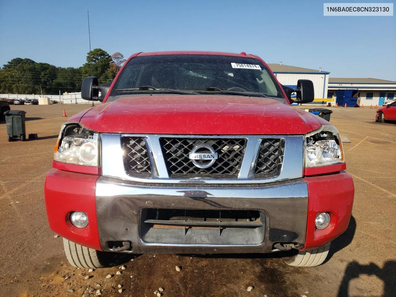 2012 Nissan Titan S VIN: 1N6BA0EC8CN323130 Lot: 75014974