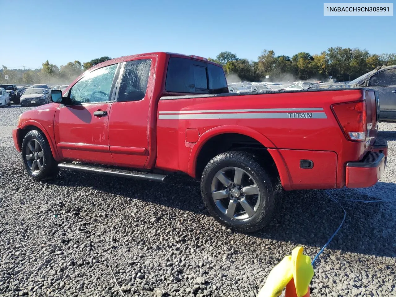 2012 Nissan Titan S VIN: 1N6BA0CH9CN308991 Lot: 76257814