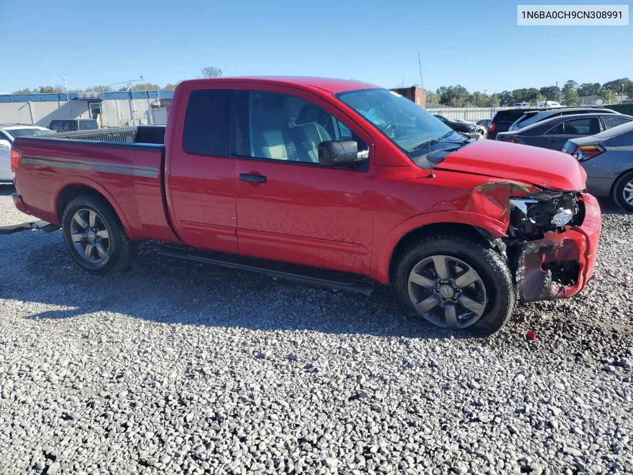 2012 Nissan Titan S VIN: 1N6BA0CH9CN308991 Lot: 76257814