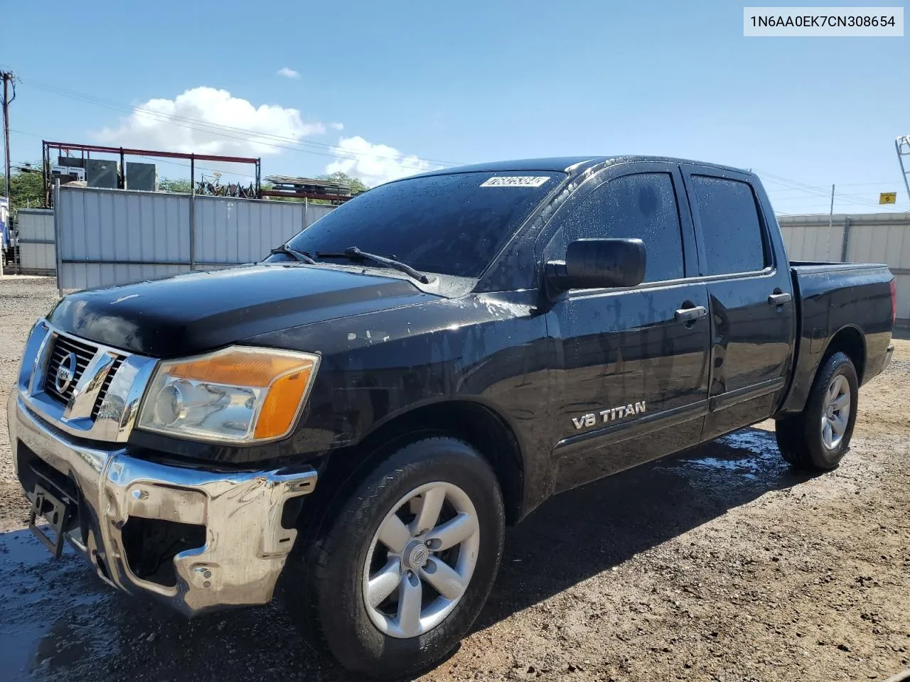 2012 Nissan Titan S VIN: 1N6AA0EK7CN308654 Lot: 76825384