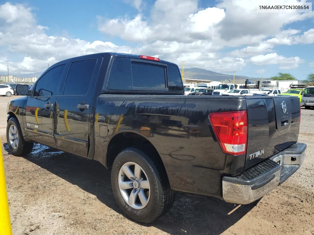 2012 Nissan Titan S VIN: 1N6AA0EK7CN308654 Lot: 76825384