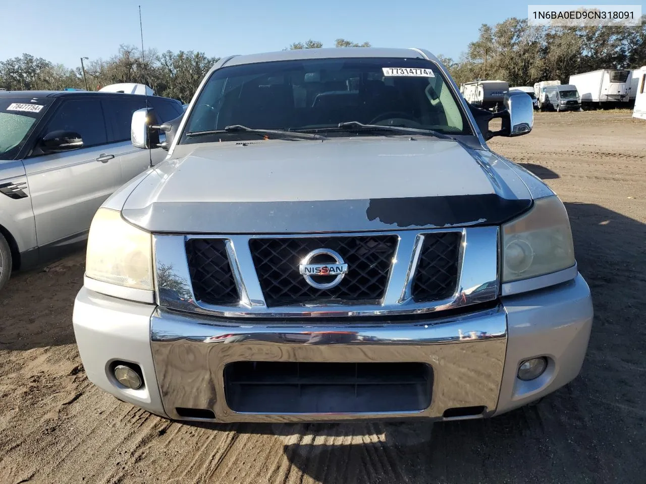 2012 Nissan Titan S VIN: 1N6BA0ED9CN318091 Lot: 77314774