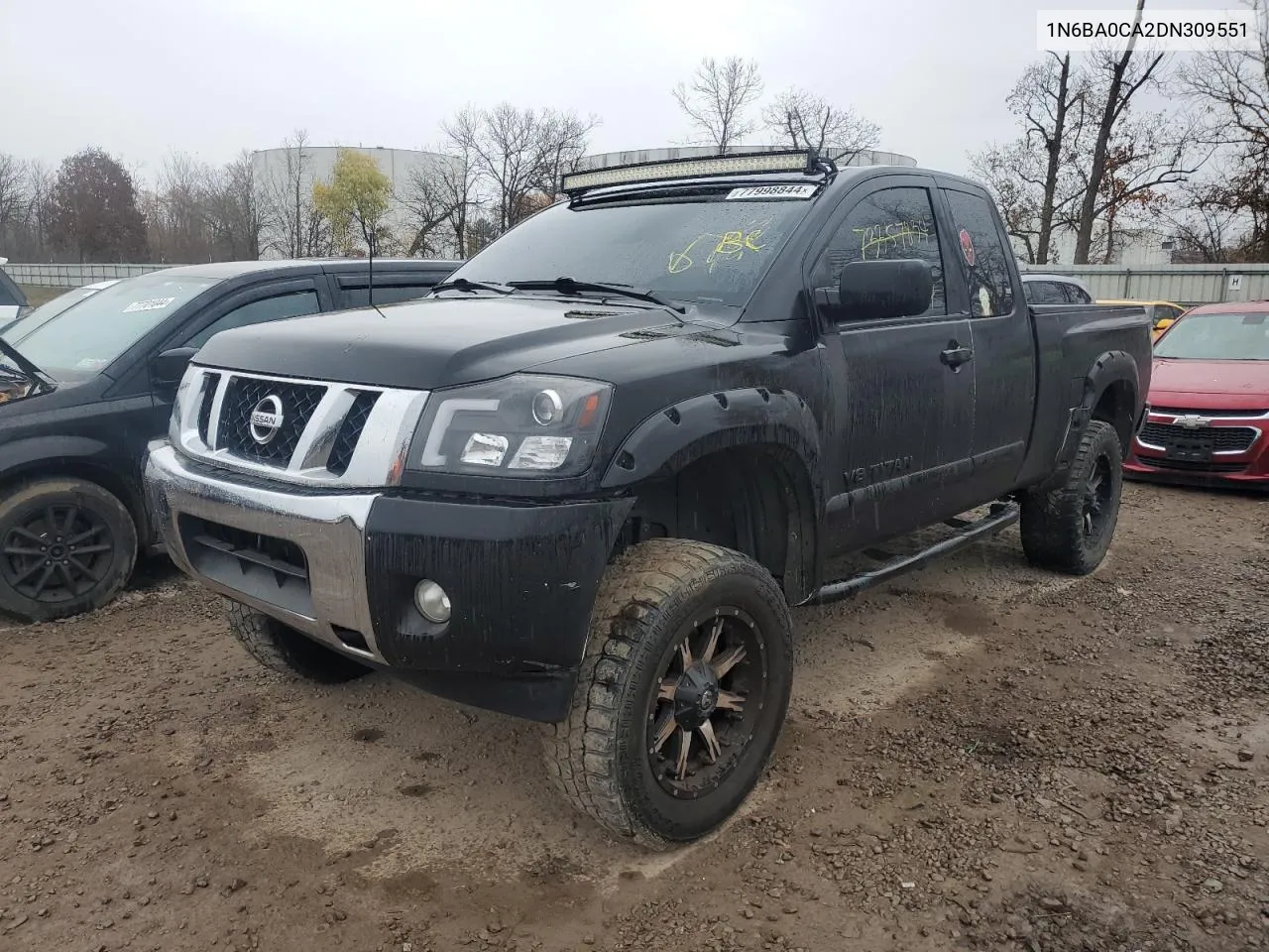 2013 Nissan Titan S VIN: 1N6BA0CA2DN309551 Lot: 77998844