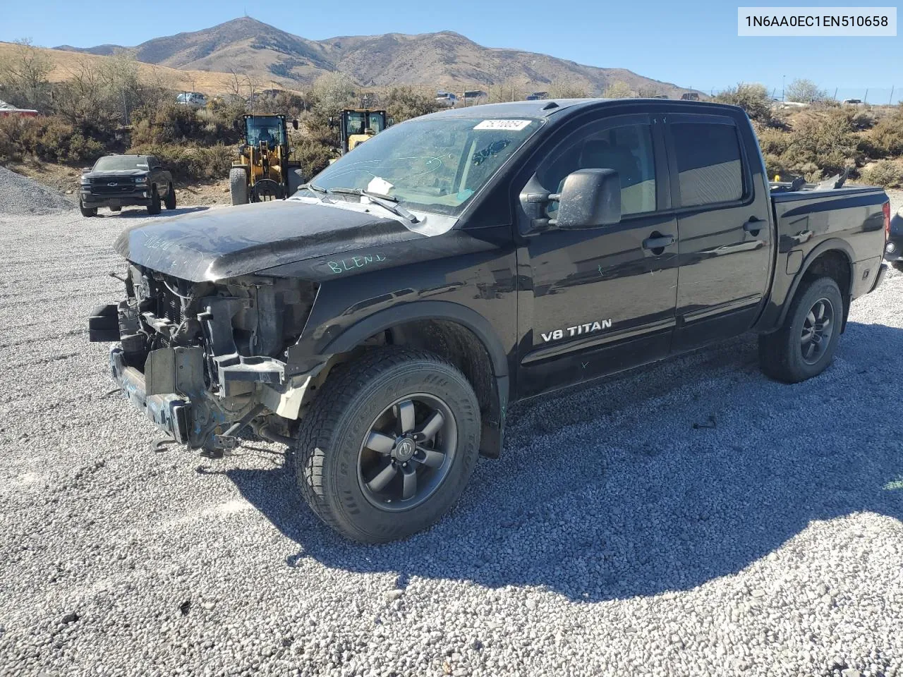 2014 Nissan Titan S VIN: 1N6AA0EC1EN510658 Lot: 75210054