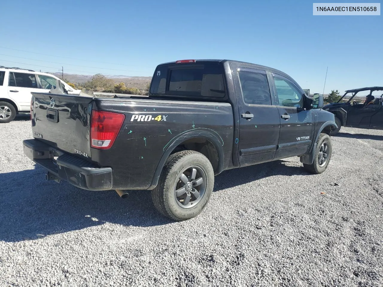 2014 Nissan Titan S VIN: 1N6AA0EC1EN510658 Lot: 75210054