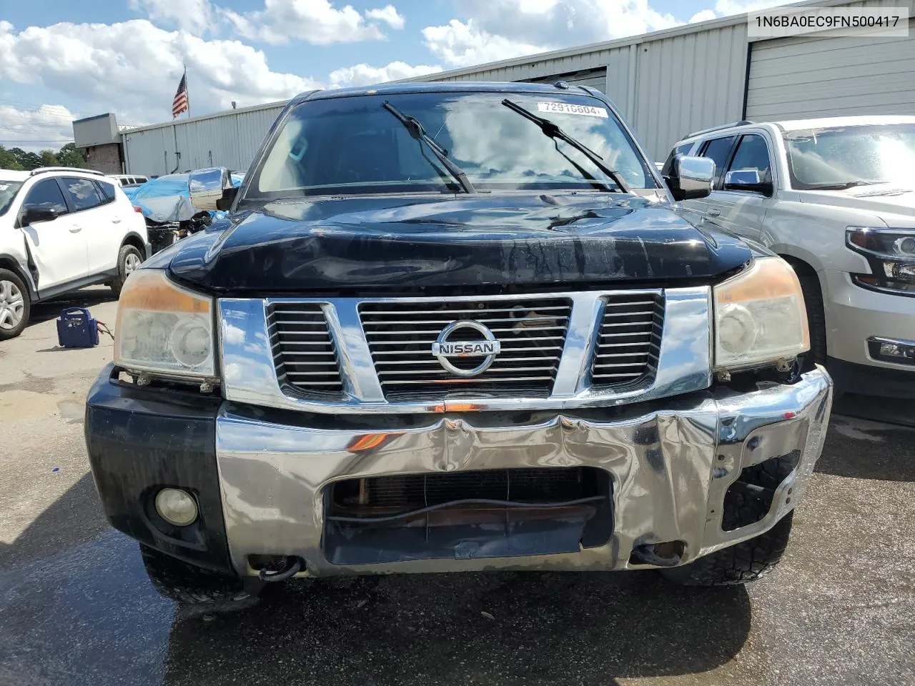 2015 Nissan Titan S VIN: 1N6BA0EC9FN500417 Lot: 72916604