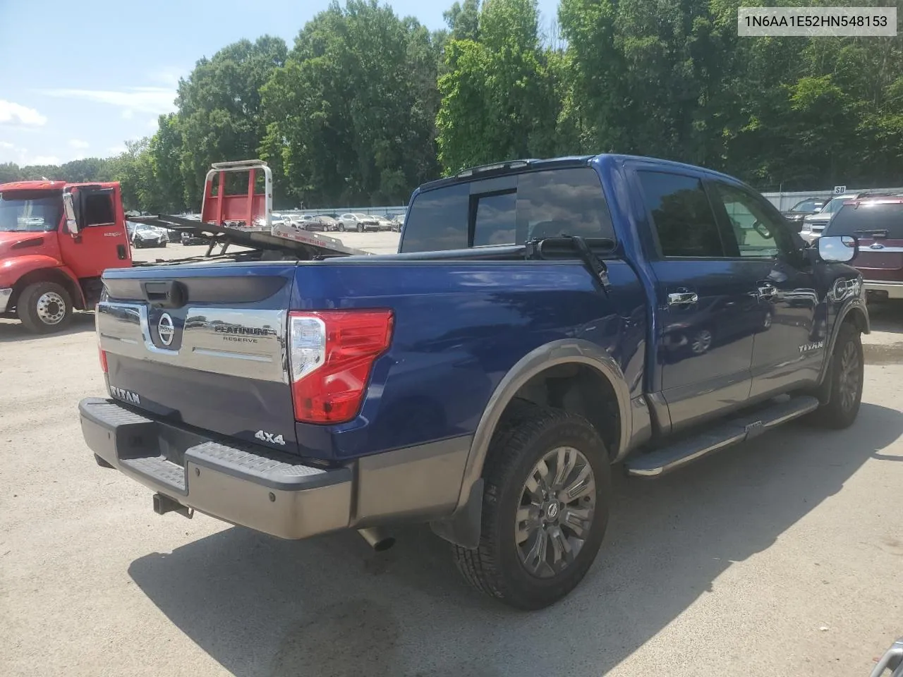 2017 Nissan Titan Sv VIN: 1N6AA1E52HN548153 Lot: 62234504